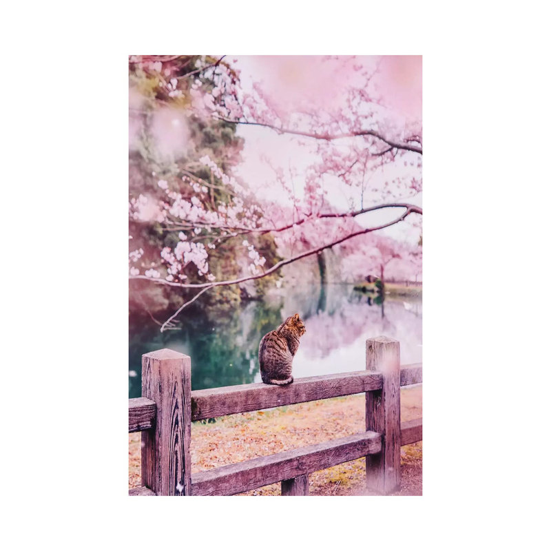«Tender And Pink» - Imprimé, H 12 po x l 8 po x P 0,75 po, Toile tendue, Pas de tapis