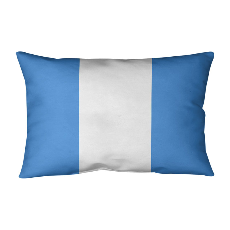 Coussin lombaire intérieur/extérieur baltimore retour, Bleu clair / blanc / bleu clair