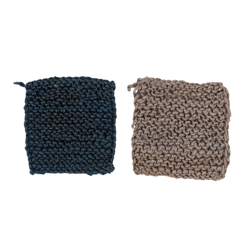 Poignée crocheté carrée en jute Jenera