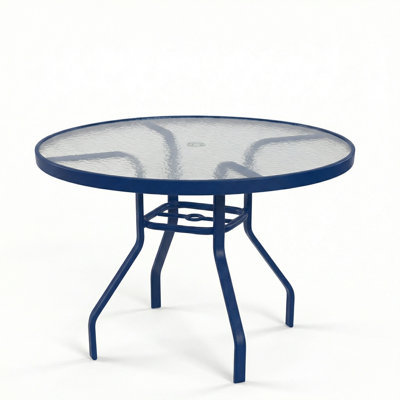 Glass 42" Round Dining Table