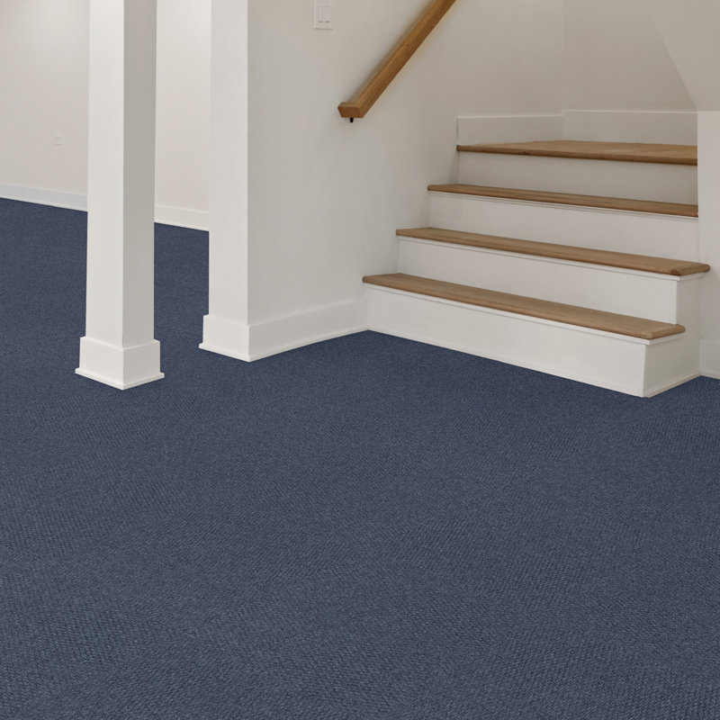 Carreau de tapis auto-adhésif 18 po x 18 po Eazy, Bleu