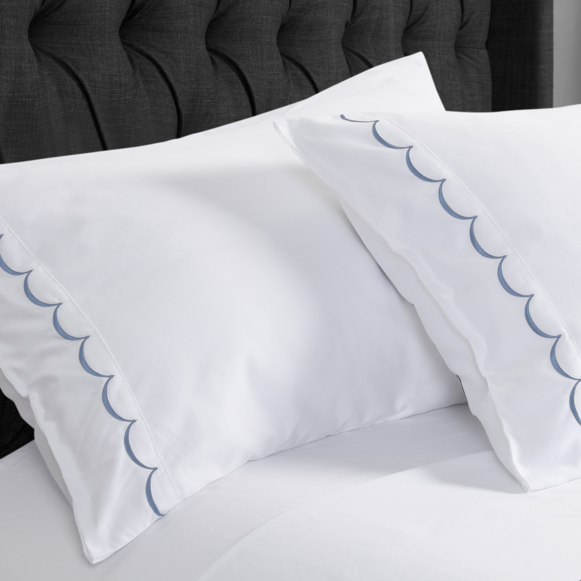 Sateen - Set of 2, Blue, Standard