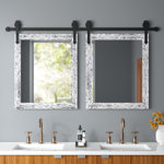 Herzberg Wood Flat Wall Mirror