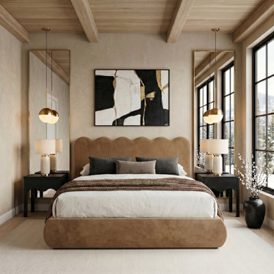 Phina Velvet Upholstered Bed