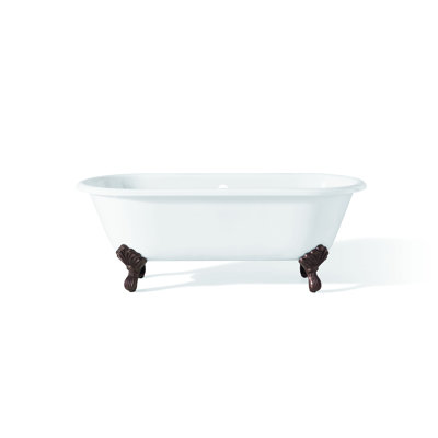 Baignoire de trempage sur pattes en fonte Kristin 68 po x 31 po