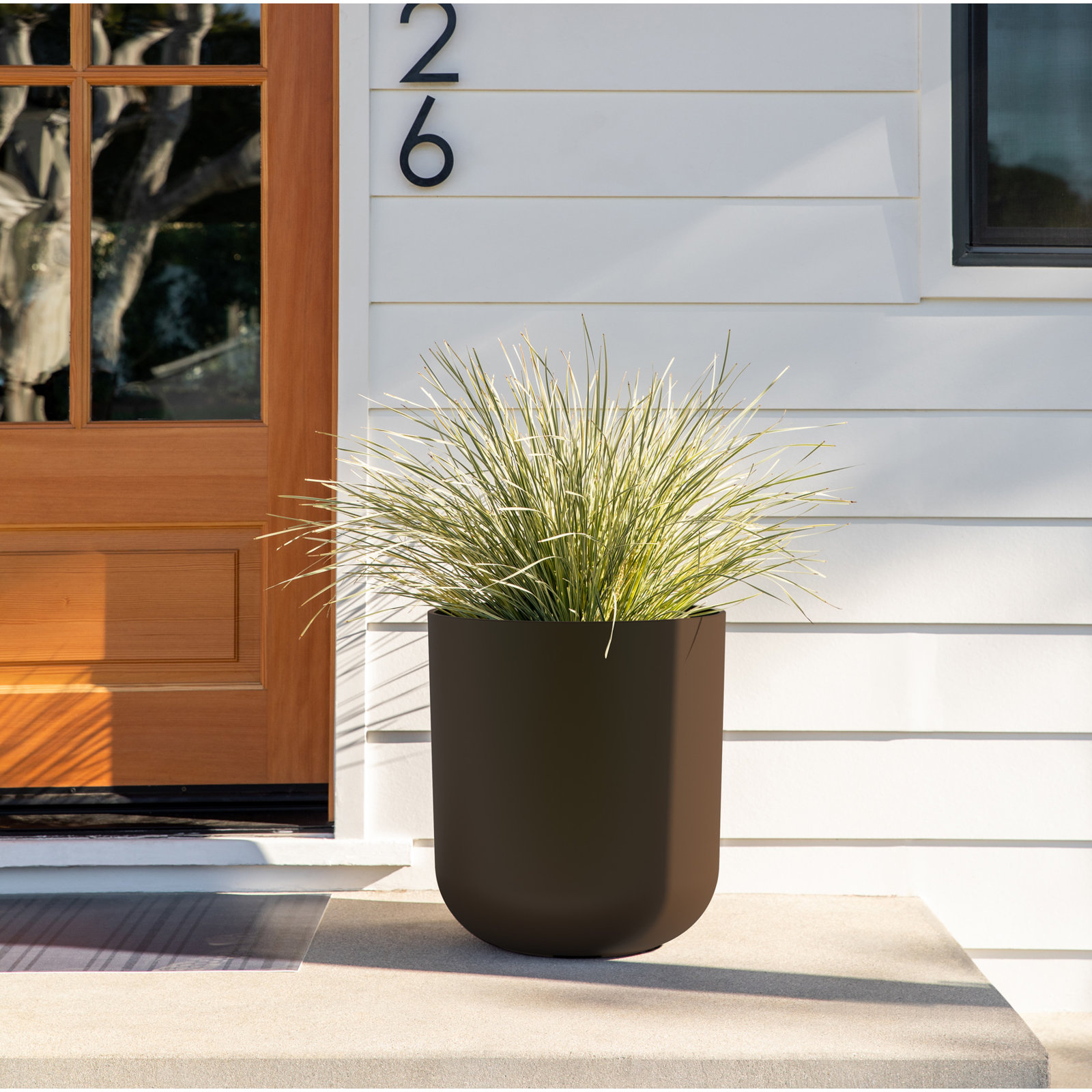 Mason Series Kona Planter, 1, Espresso, 19.75" H x 18.5" W x 18.5" D