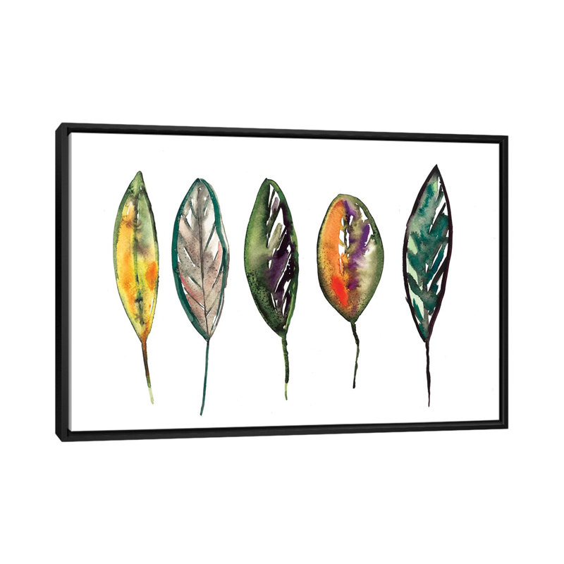 «Feathers», impression sur toile, H 18 po x l 26 po x P 1,5 po, Toile avec cadre noir, Pas de tapis