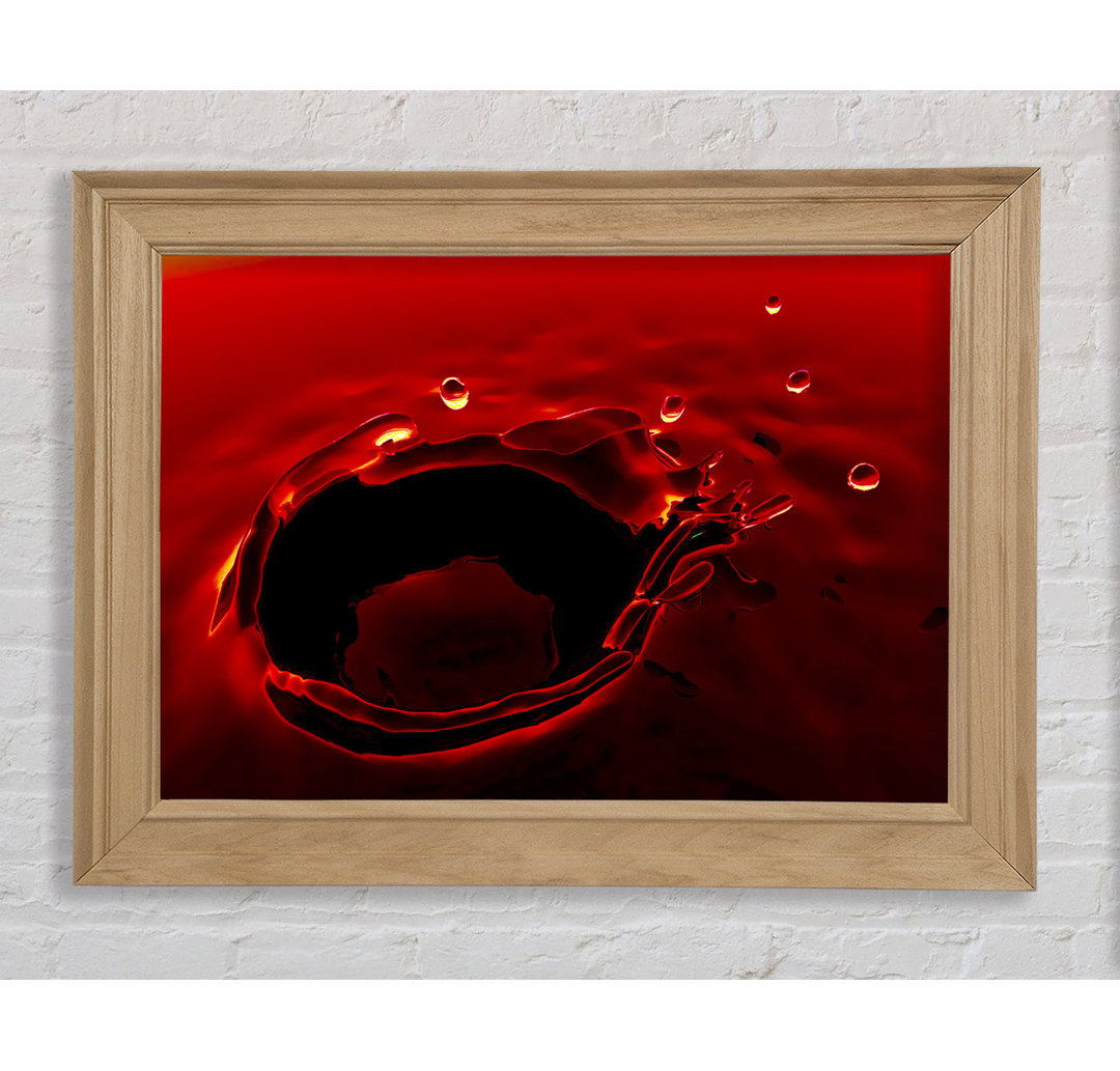 Red Water Splash - Bilderrahmen Kunstdrucke