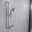 4 jets de 3,5 po Pomme de douche à main murale 1,75 gallons par minute avec barre coulissante et jet de nettoyage en chrome poli