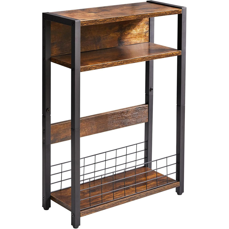 Free Standing Magazine Rack, Brown