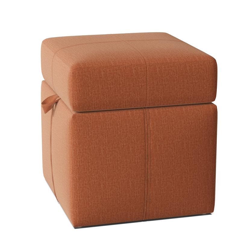 Preesall Upholstered Ottoman, Key Terracotta