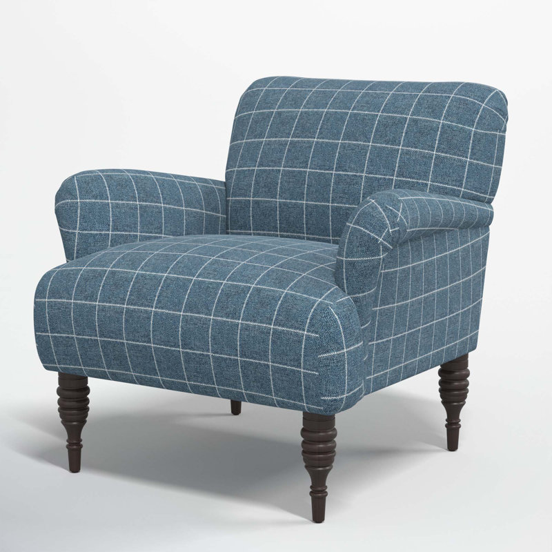 Allura 32'' Wide Cotton Armchair, Cafe Rainstorm