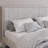 Queen Size Wood Bed Frame with Velvet Upholstered Headboard