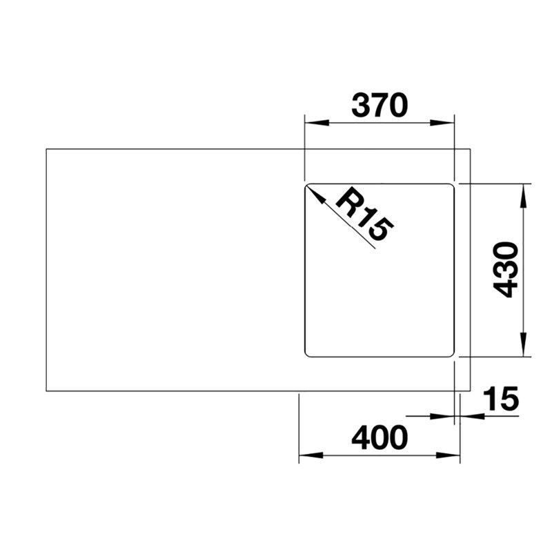 Andano 38 x 44cm Inset Kitchen Sink