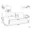 3 Seater Fabric Sofa Bed-1834428473