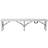 Kalish 11"W x 72"L Bi-Fold Granite White Folding Bench with Carrying Handle