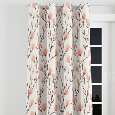 Country Farmhouse Curtain panels - Floral Bolten Grommet Curtain - 1 Panel