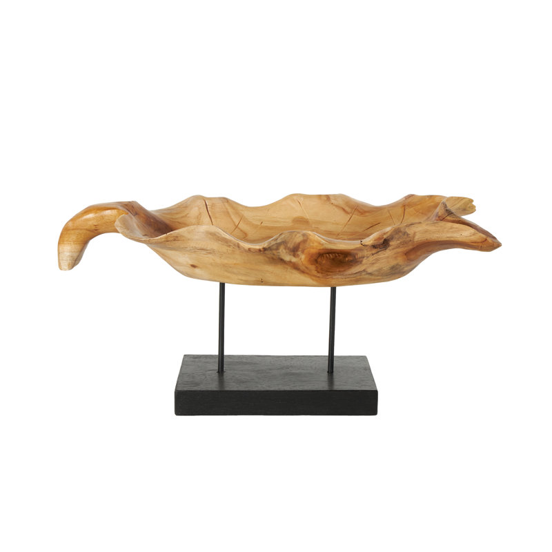 Sculpture marbrée en bois de teck Margarette