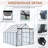 8X10Ft Double Door Polycarbonate Greenhouse Raised Base And Anchor Aluminum Heavy Duty Walk-In Greenhouses For Outdoor Backyard In All Season-118993101-118993100