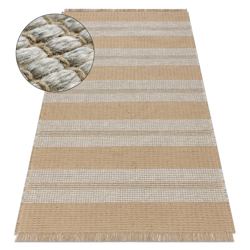 Kingsteignt Jute / Sisal Flatweave Area Rug, Rectangular 120 x 170cm