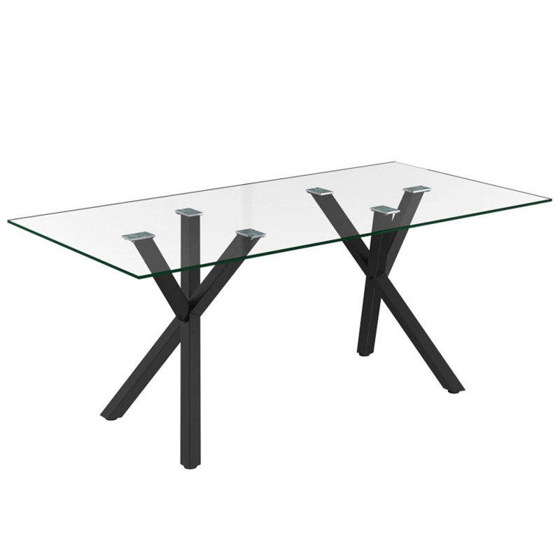 Table de salle à manger Banach, Noir, noir, noir, noir