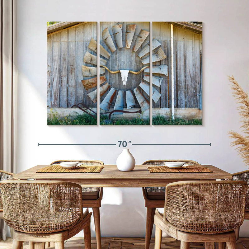 Ensemble de 3 pièces Texas Barn, H 42 po x l 65 po x P 1,25 po