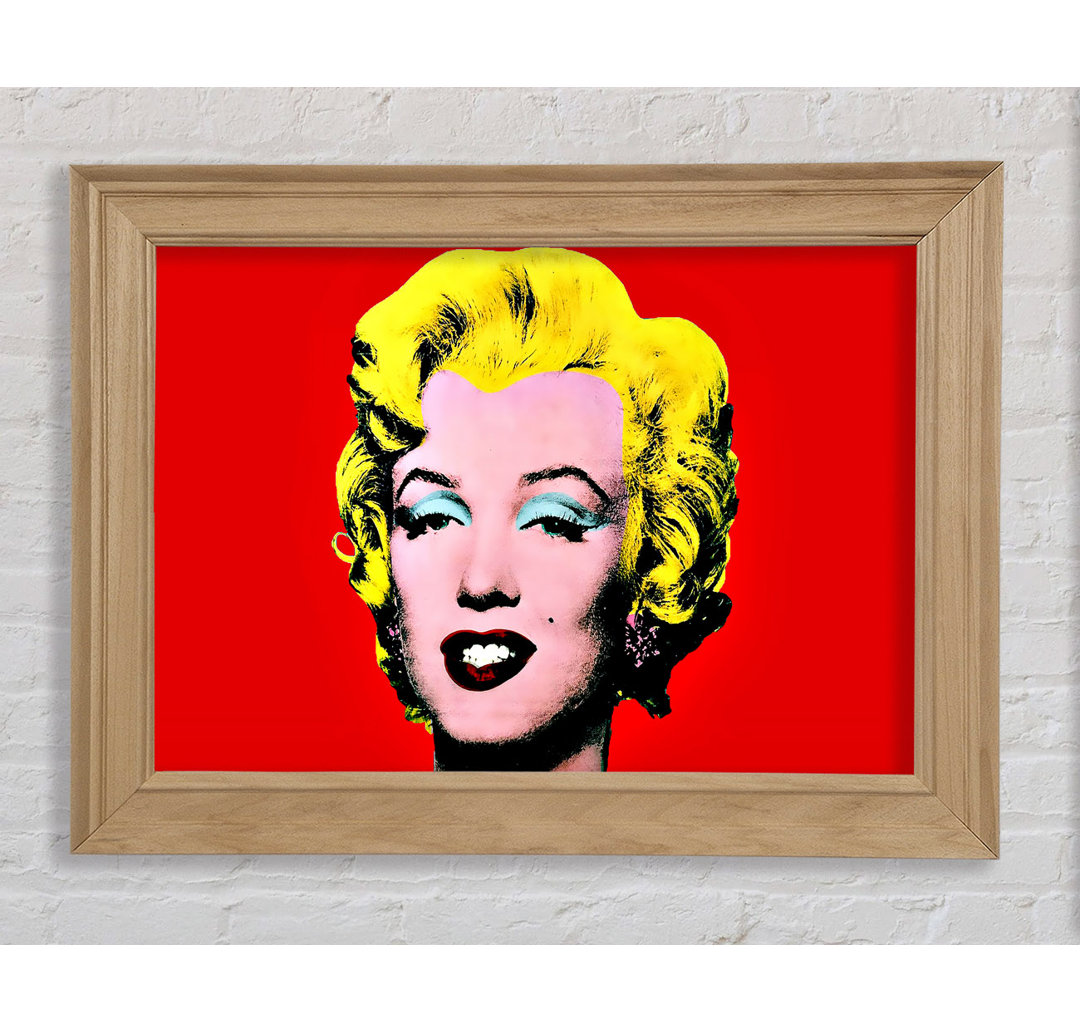 Marilyn Monroe Rot - Einzelner Bilderrahmen Kunstdrucke