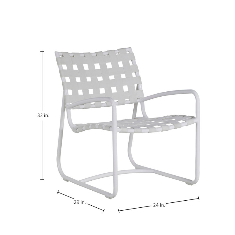 Catalina Patio Chair, Chalk/White