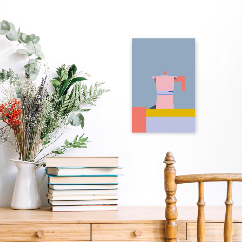 Art mural moderne minimaliste rose, H 18 po x l 12 po