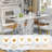 Modern 63" Faux Marble Dining Table Set with Spring-Supported PU Leather Chairs-117431213-131316160-131316161
