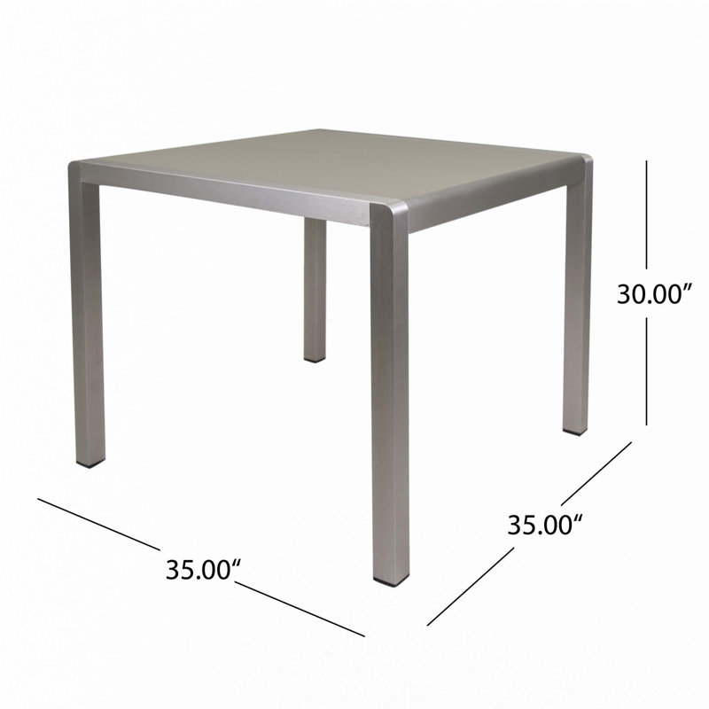 Table de salle à manger d'extérieur en aluminium (table seulement)