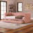 Twin Size Corduroy Daybed With Two Drawers And Wood Slat-1706975420