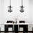 2 Light Black Mini Pendant, 11-Inch Modern Ceiling Light Fixture for Dining Room or Kitchen