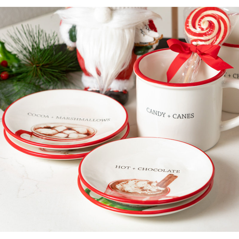 Cocoa Dessert Plate - Set Of 4