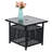 Square 2 - Person 22" Long Powder Coated Steel Bistro Set