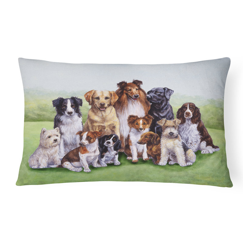  Coussin intérieur / extérieur Springtime Dogs