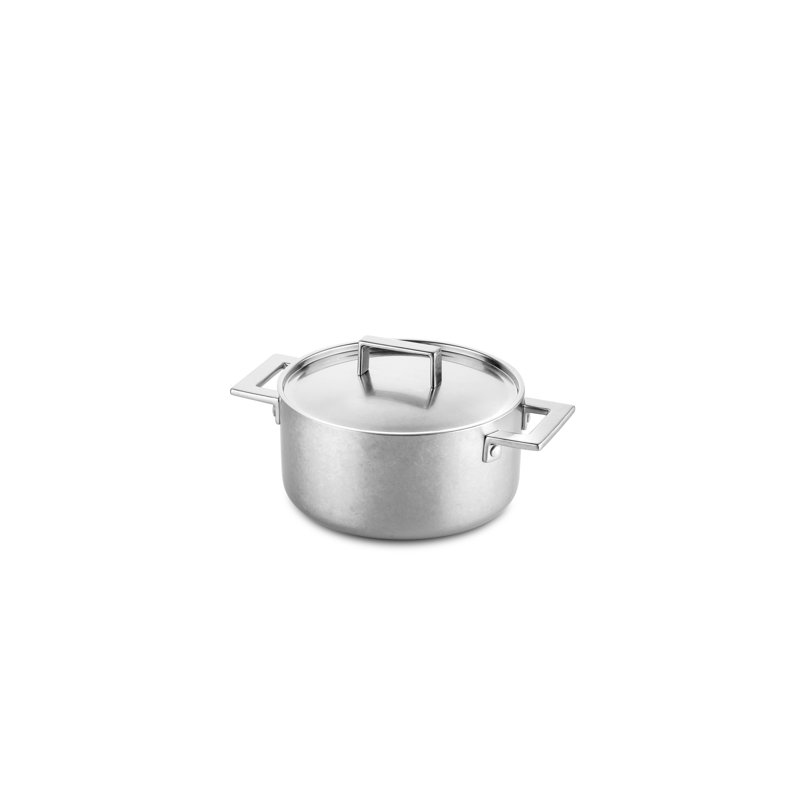Casserole avec couvercle Attiva Peltro 8,66 po - 6 pièces - Étain