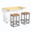 Kitchen Island On Wheels With Drop Leaf-414363452