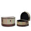 Ensemble de 2 boîtes de rangement de chapeaux décoratifs en bois de style rétro 16,75 à 20 po