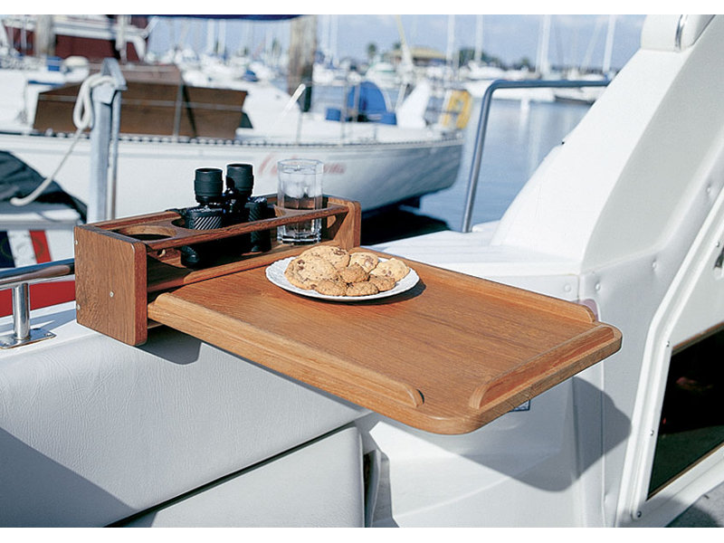 Cristiano Rectangular Teak Solid Wood Yes Outdoor Side Table , 25 " W 17.5 " D