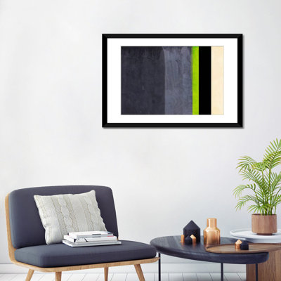 «Honeydew Slate Striped», impression sur toile