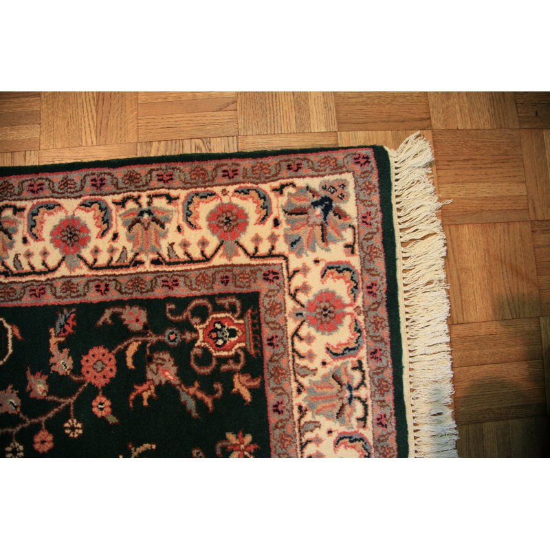 Tapis de la surface en soie 3 pi 11 po x 6 po à la main one-of-kind noué la Benally