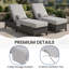 Coussin de siège / dossier de chaise longue l 21 po x P 72 po x H 6 po avec coussin et poche-360020861-360020862
