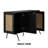  NTC Mossic Sideboard 3 - 4 Doors Natural Rattan Storage Cabinet, Buffet with Metal Legs, Boho Accent Cabinet for Living Room, Dining Room, and Entryway, Effortless Assembly-1051904516