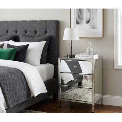 Table de chevet en acier inoxydable Heppner