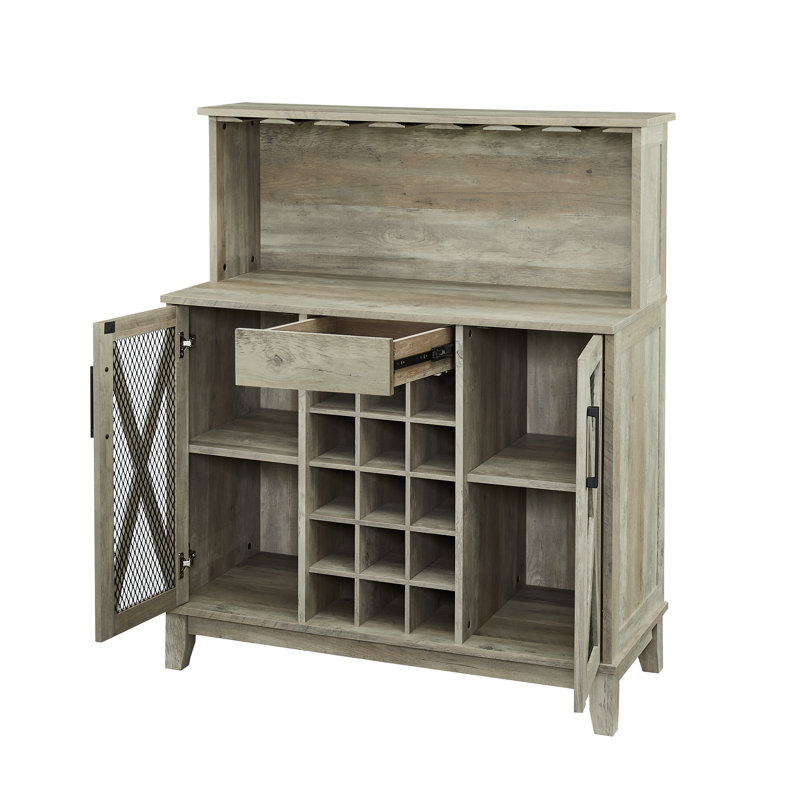 38.4'' Bar Cabinet, Grey Wash