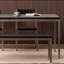 Table en bois de frêne simple en acier inoxydable Simple-108830478