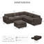 Canapé modulaire en L avec repose-pieds amovible Corduroy-37158470