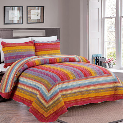 Ronja Cotton Striped Quilt
