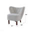 Fauteuil d'appoint en sherpa blanc